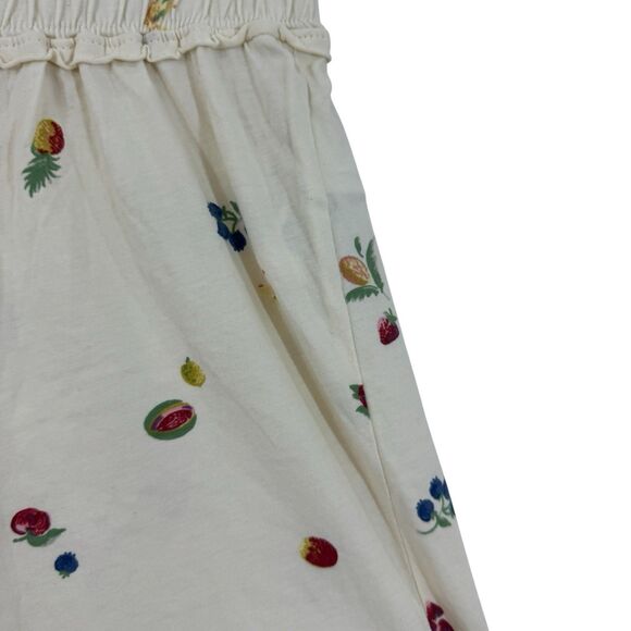 Madewell EUC Medium Raw Edge Pajama Shorts Fresca Fruit Sleep Cotton Womens - Picture 7 of 10